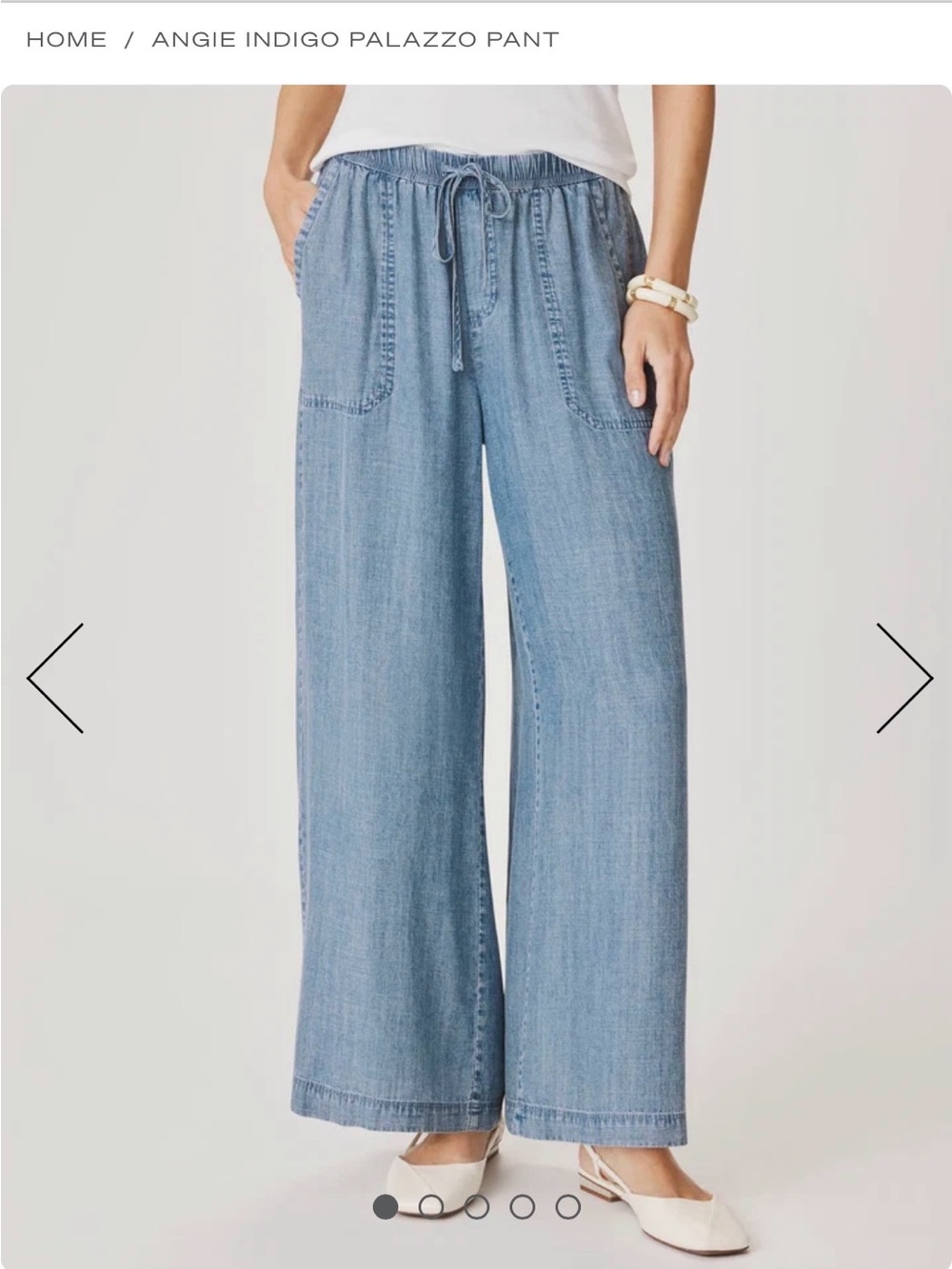 Splendid Angie Indigo Palazzo Pants XS Wide Leg Blue